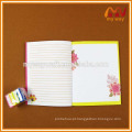 Hot selling flor softcover A5 notebook bonito capa design bloco de notas